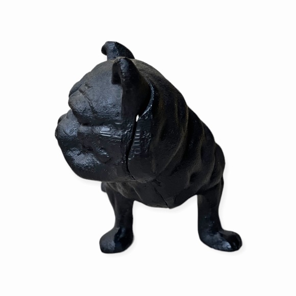 VINTAGE CAST IRON METAL ENGLISH BULL DOG DOOR STOP - Picture 5 of 11